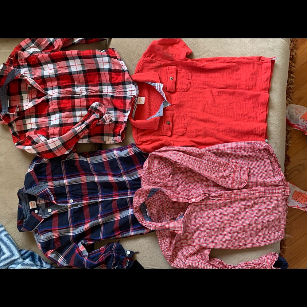 4 Gymboree boys dress shirts size small 5/6